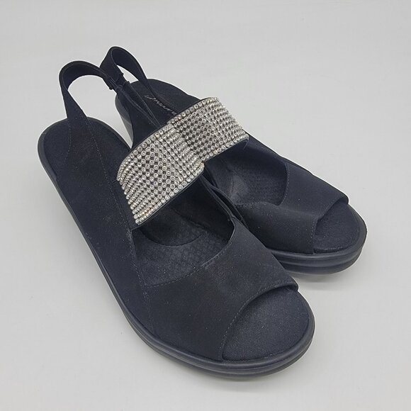 Skechers  RUMBLERS SPARKLE ON 38587 Sandals Black 9.5 - Picture 1 of 7